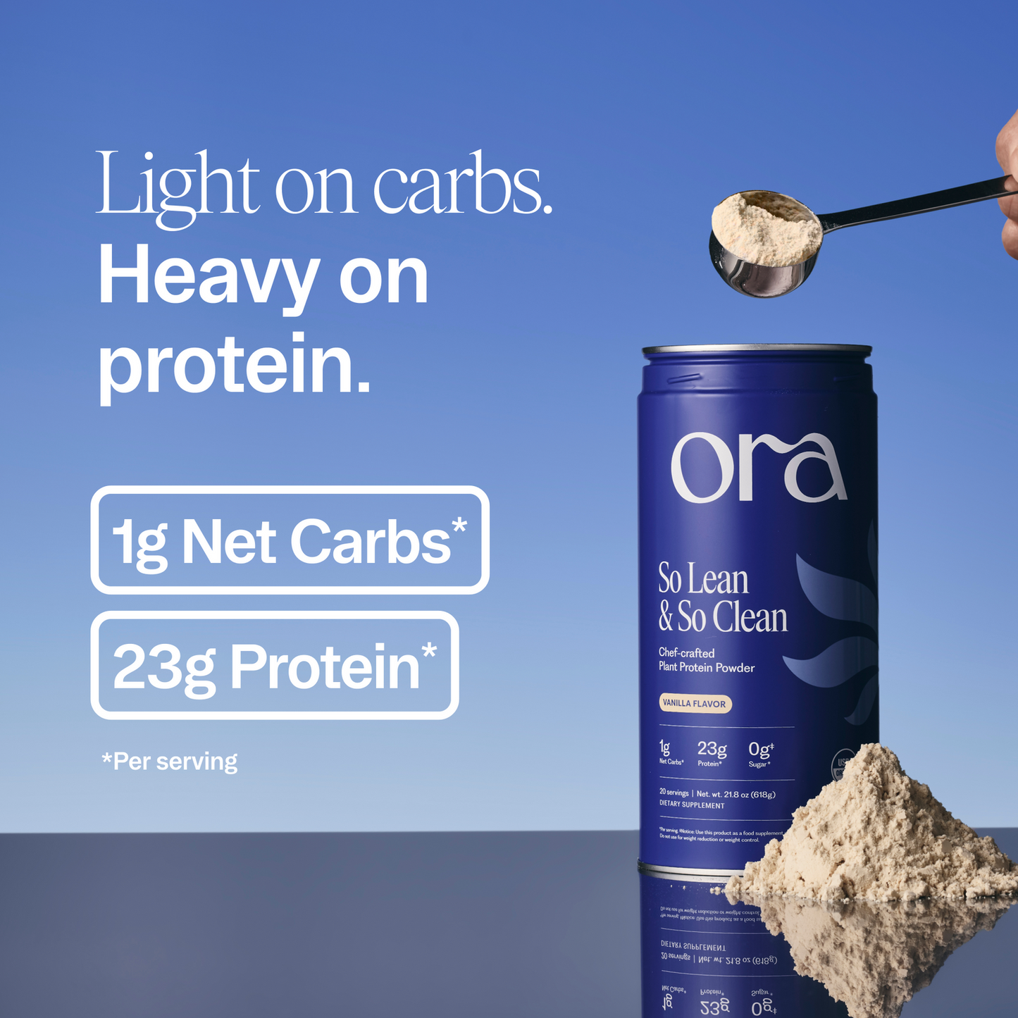 Ora So Lean & So Clean Organic Vegan Plant-Based Protein Powder 20 Servings